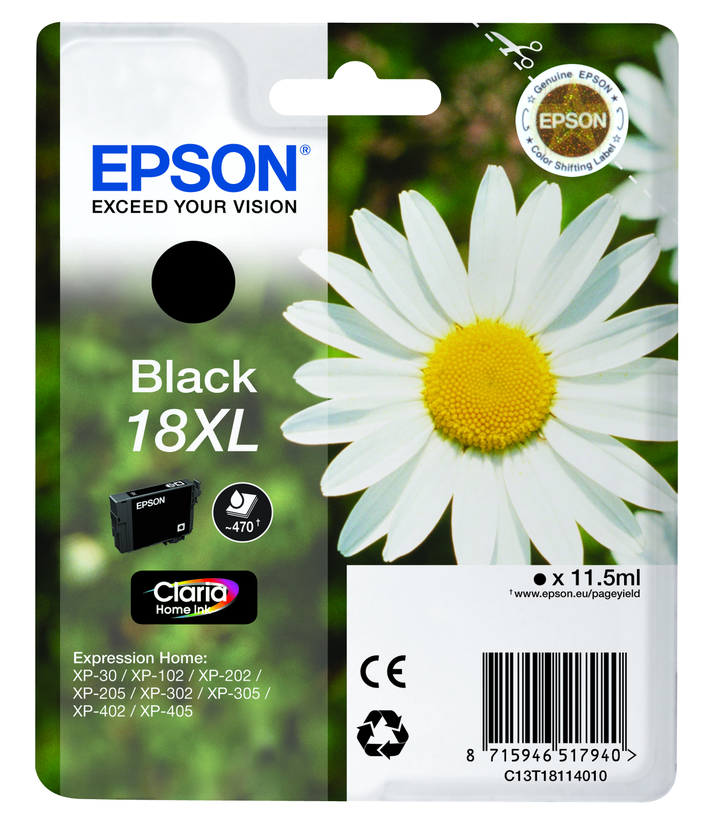 Epson 18 XL tinta fekete