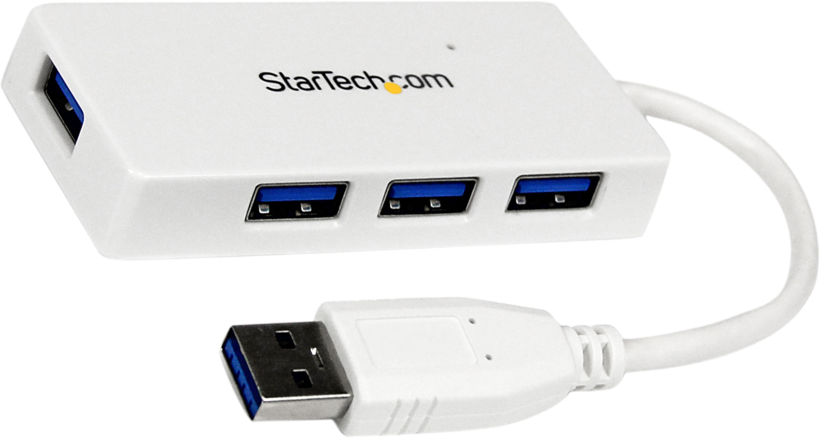 Hub USB 3.0 mini StarTech 4ptos., blanco