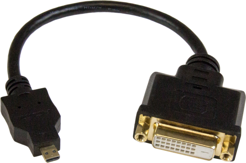 Adapter microHDMI(D) wt - DVI-D gn