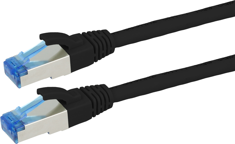 Patch Cable RJ45 S/FTP Cat6a 1.5m Black