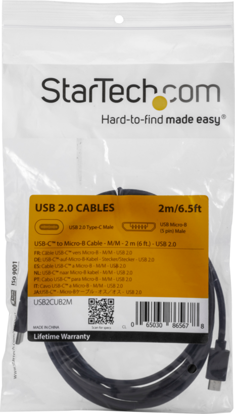 StarTech USB Type-C - Micro B Cable 2m