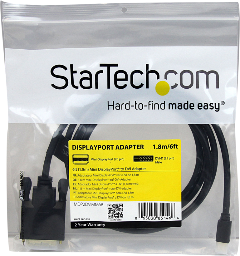 Câble StarTech mini DP - DVI-D, 1,8 m