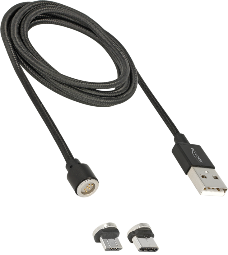 Cable USB 2.0 A/m-Micro B+C/m 1.1m
