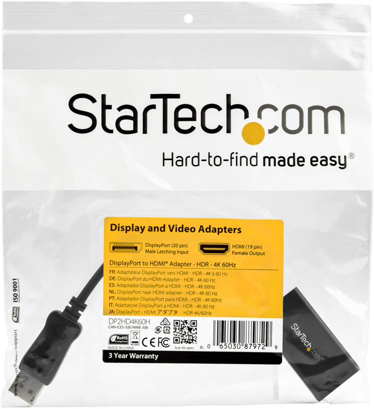 Adaptateur StarTech DisplayPort - HDMI