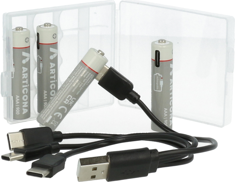 Batteria AAA USB Type-C 4 pz. ARTICONA