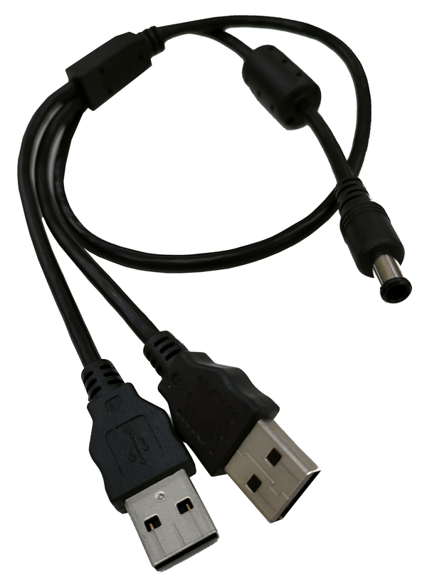 Câble alimentation USB en Y silex