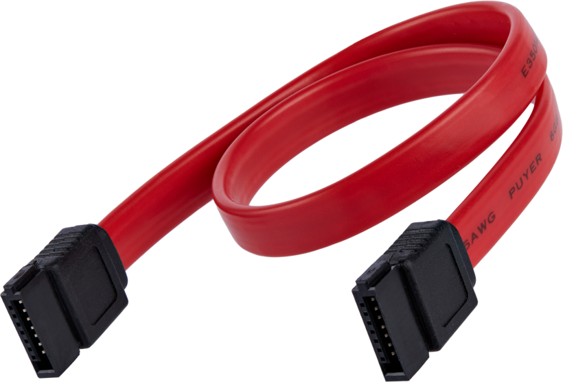 Cable SATA m - SATA m int.; 0,3m rojo