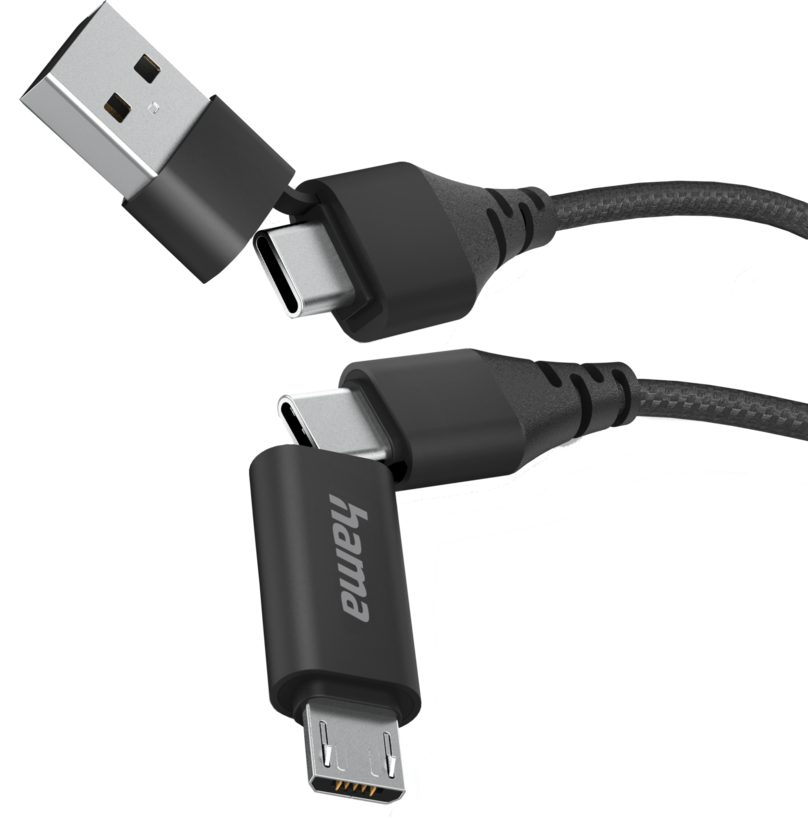 Cavo USB Type C/A - micro-B/C Hama 1,5 m
