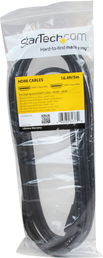 Câble HDMI A m.- HDMI A m., noir, 5 m