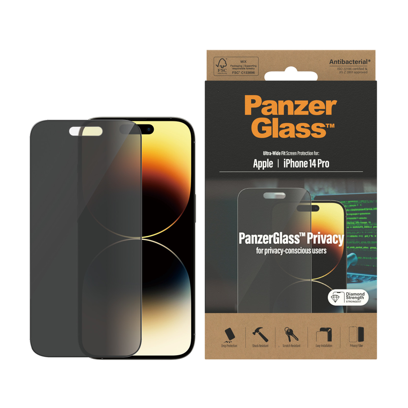 Filtre conf PanzerGlass UWF iPhone 14Pro