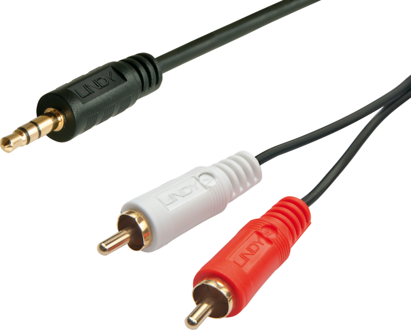 Cable 3.5mm Audio Jack/m - 2x RCA/m 5m