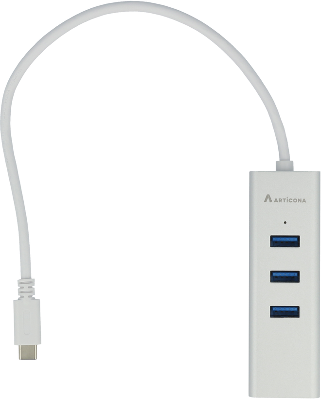 Hub USB 3.0 TypeC 3 porte+RJ-45 ARTICONA