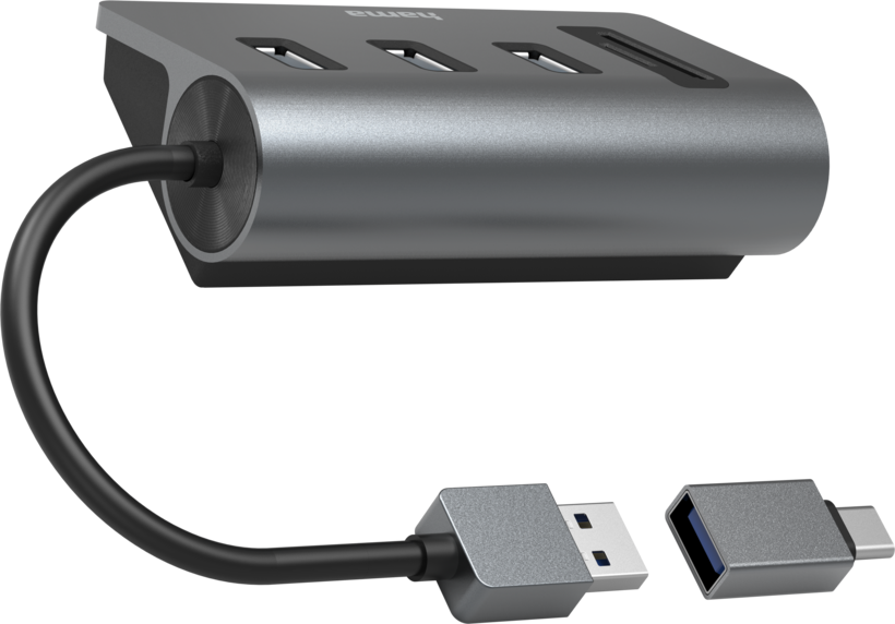 Hama USB Hub 3.0 3-Port + Kartenleser
