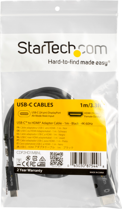 Adapter USB C/m-HDMI/m 1m