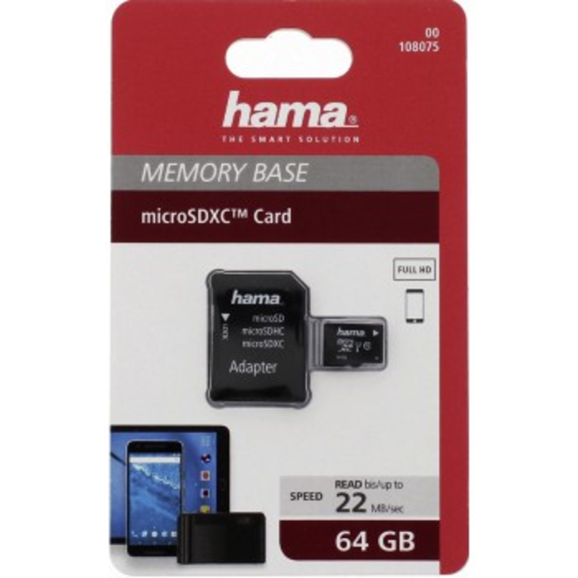 Carte microSDXC 64 Go Hama Memory Base