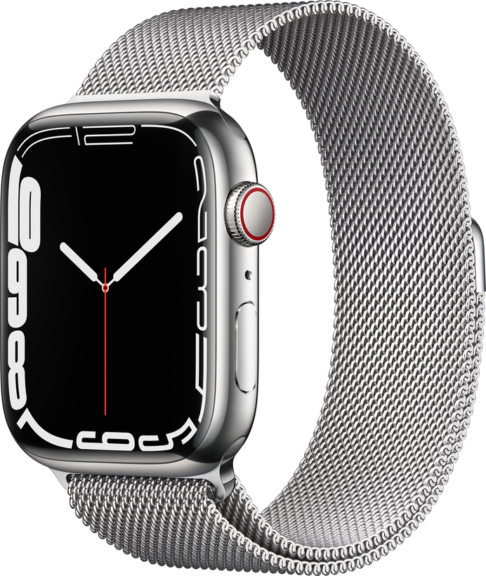 Apple Watch S7 GPS+LTE 45mm Stahl silber