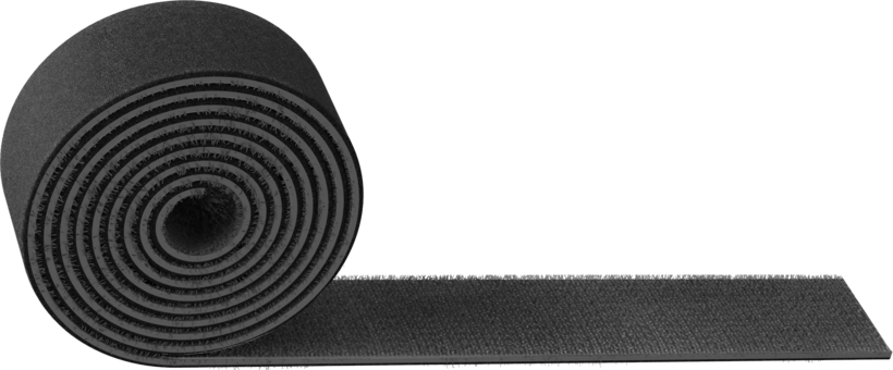 Rouleau serre-câbles scratch 1 m, noir