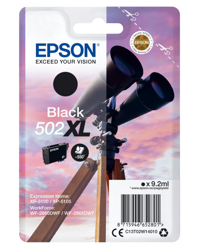 Tinta Epson 502 XL, negro