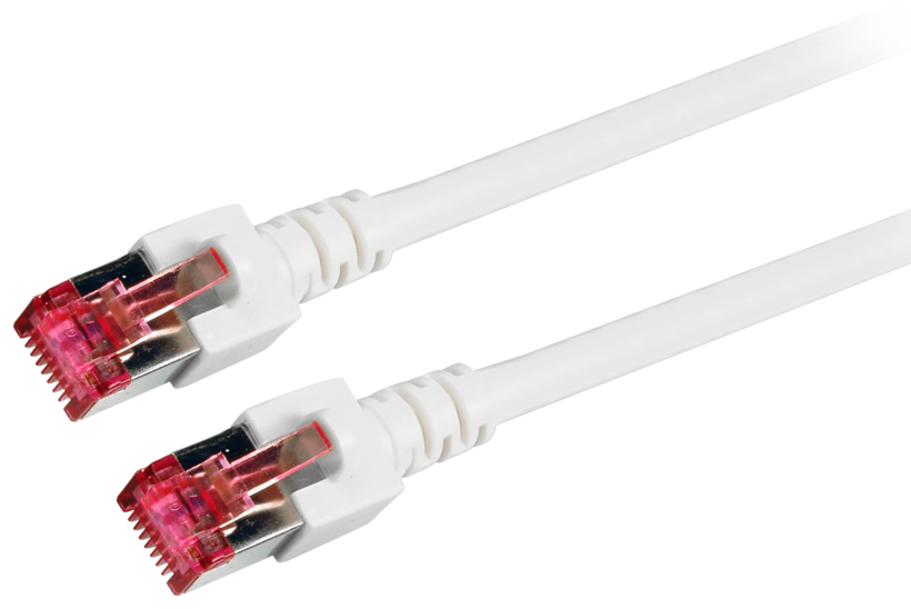 Câble patch RJ45 S/FTP Cat6, 2 m, blanc