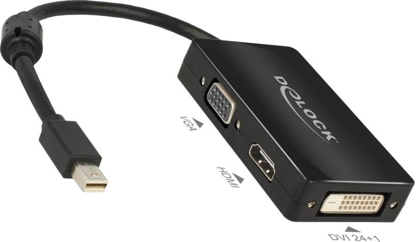 Adaptér Delock miniDP - HDMI/DVI-D/VGA