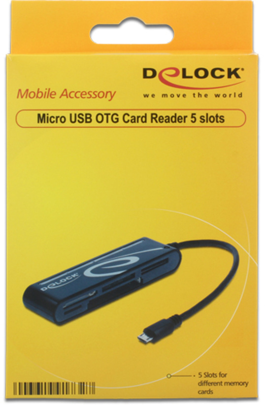 Lettore di schede OTG micro USB Delock