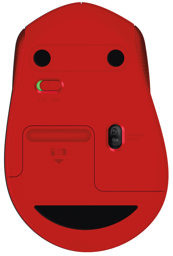 Logitech M330 Silent Plus egér, piros