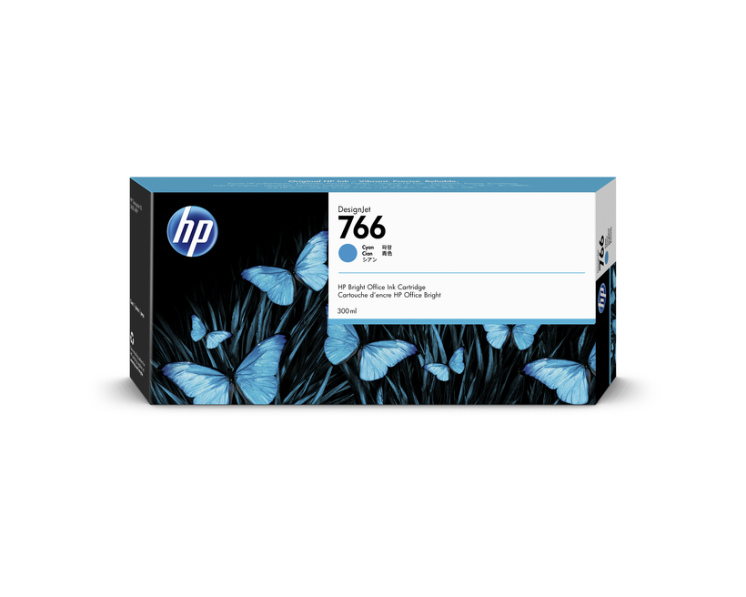 HP 766 Tinte cyan 300 ml