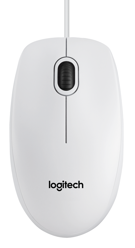 Logitech B100 Optical Maus weiß f.B.