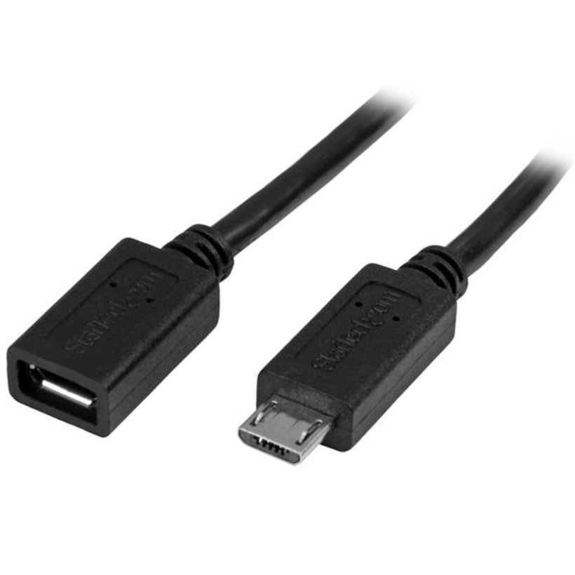 Cabo USB 2.0 m.(microB)-f.(microB) 0,5m