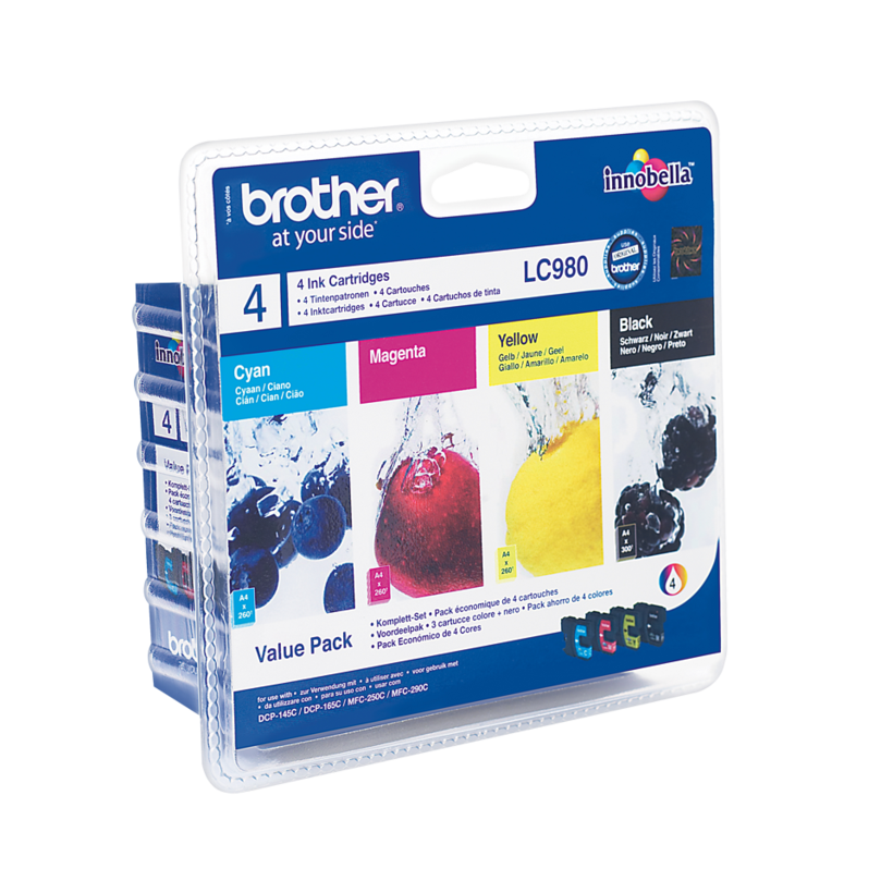 Ink. Brother LC-980 BK/C/Y/M Value Pack