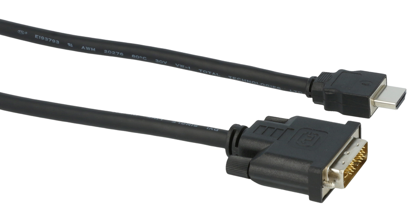 Cable HDMI A/m-DVI-D/m 5 m Black