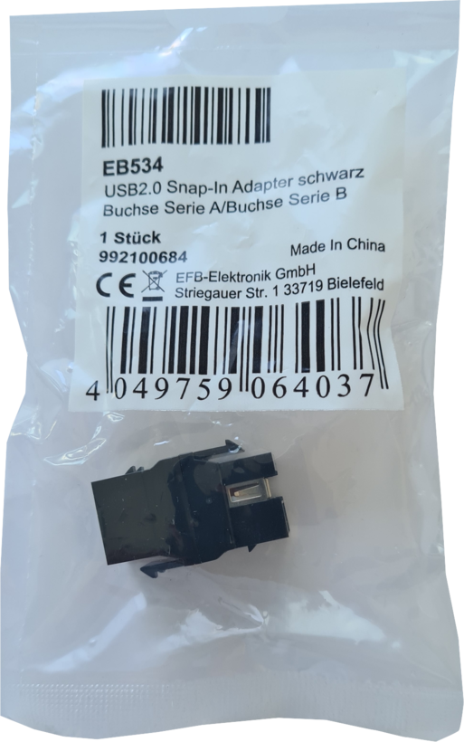 EFB USB Type A - B Keystone Jack