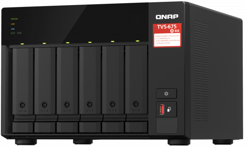 QNAP TVS-675 8 GB 6 rekeszes NAS