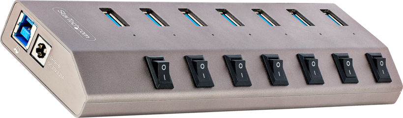 Hub StarTech USB 3.0 7 puertos interr.