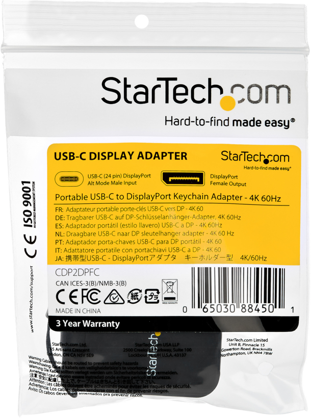 Adapter USB C/m - DisplayPort/f