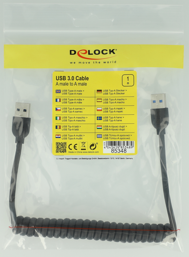 Delock USB-A Cable 0.3m