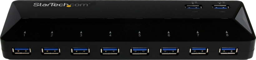Hub StarTech USB 3.0 10 ports, noir