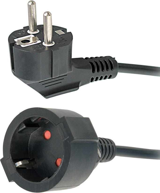 Power Cable Local/m - Local/f 5m Black