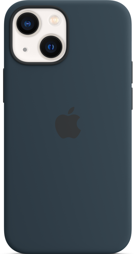 Coque silicone Apple iPhone 13 mini bleu