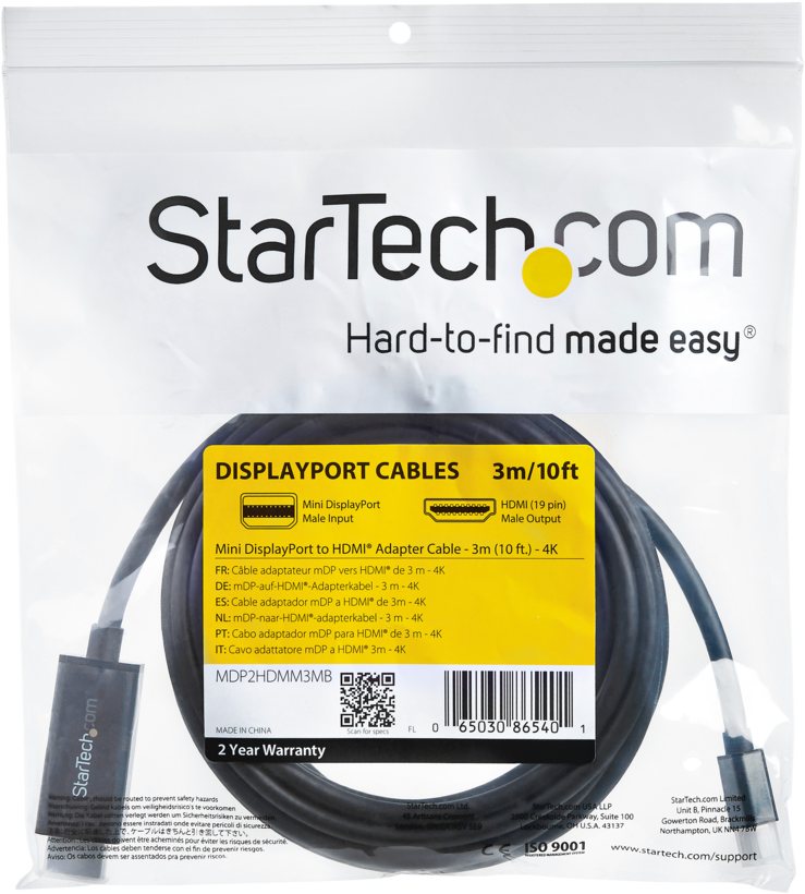 Câble StarTech mini DP - HDMI, 3 m