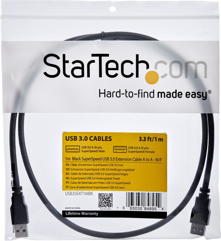 Prolongamento StarTech USB tipo A 1 m