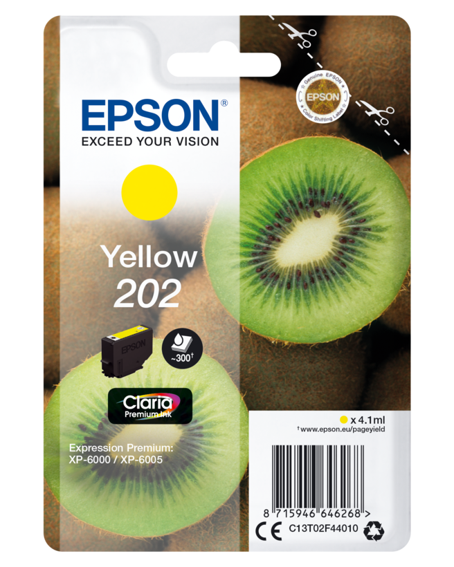 Epson Tusz 202 Claria, żółty