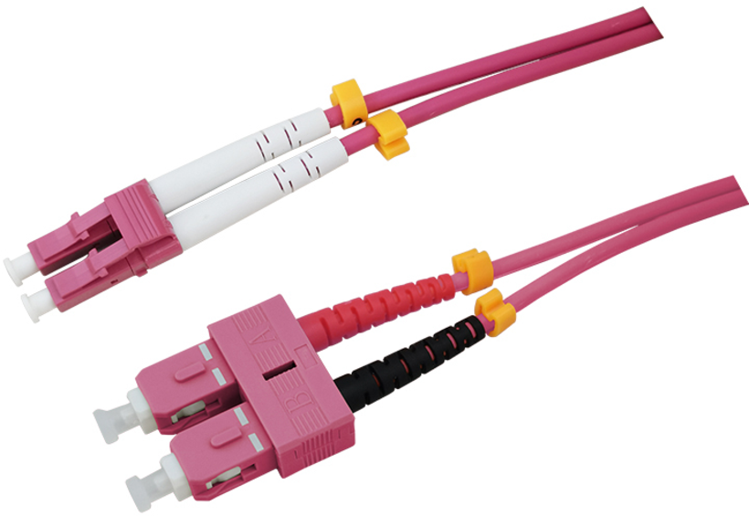 Câble patch FO duplex LC-SC, 3 m, 50 µ