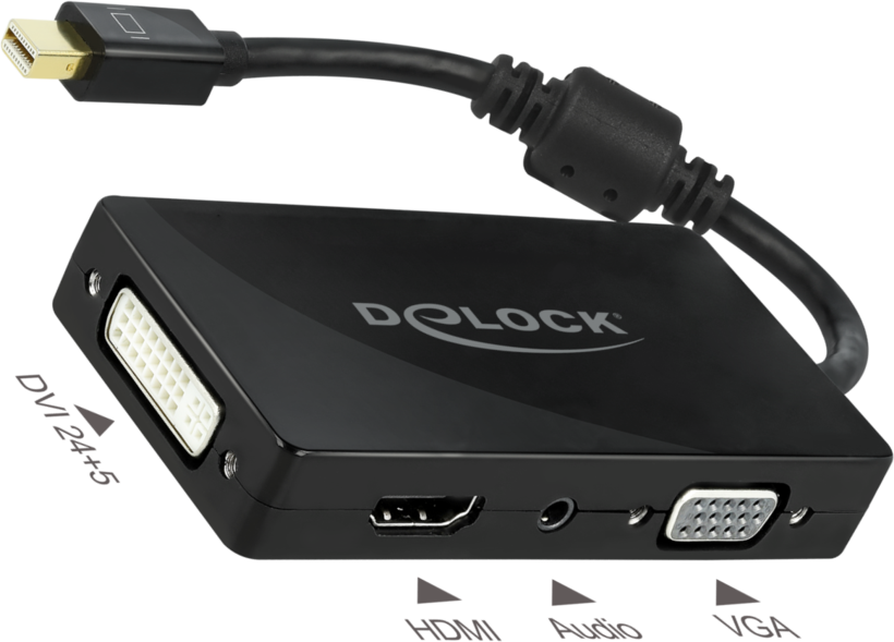 Adaptér Delock miniDP - HDMI/DVI-D/VGA
