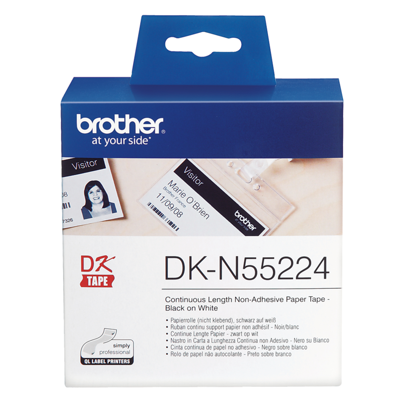 Brother 54mmx30m Cont. Label Roll White