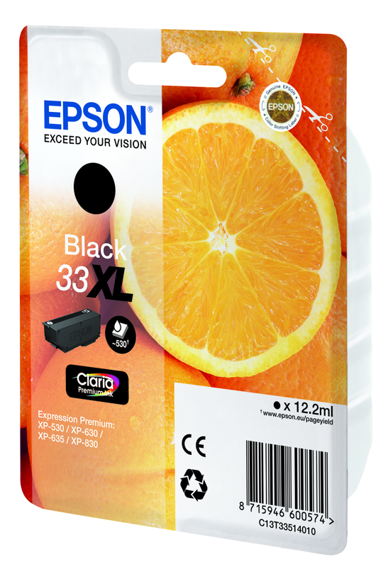 Inkoust Epson 33XL Claria, černý