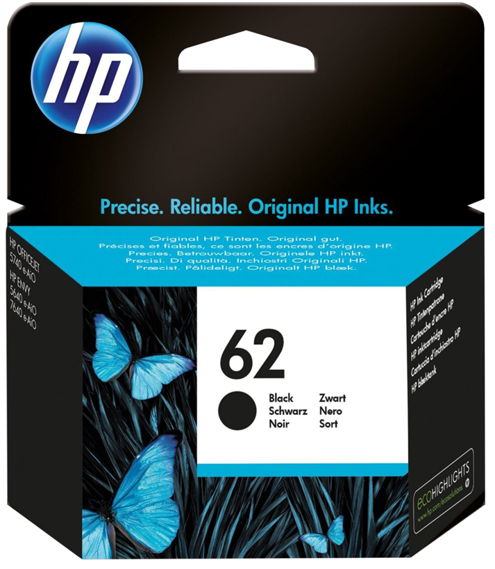 HP Cartucho de tinta 62 negro