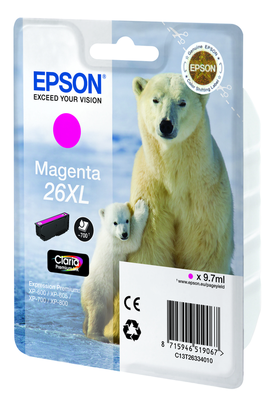 Epson 26XL Claria tinta magenta