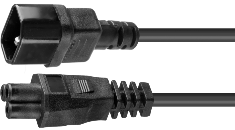 Câble alimentation C14 m.-C5 f., 3m noir