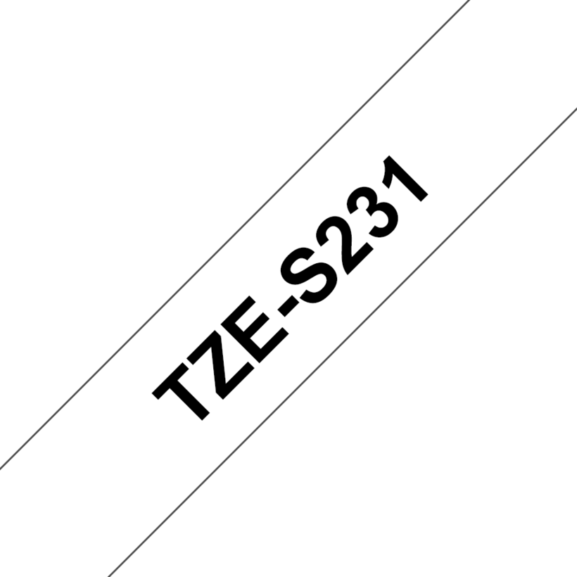 Brother TZe-S231 12mmx8m Label Tape Whi
